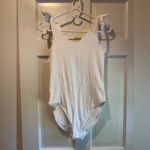 Old Navy White Ribbed Bodysuit